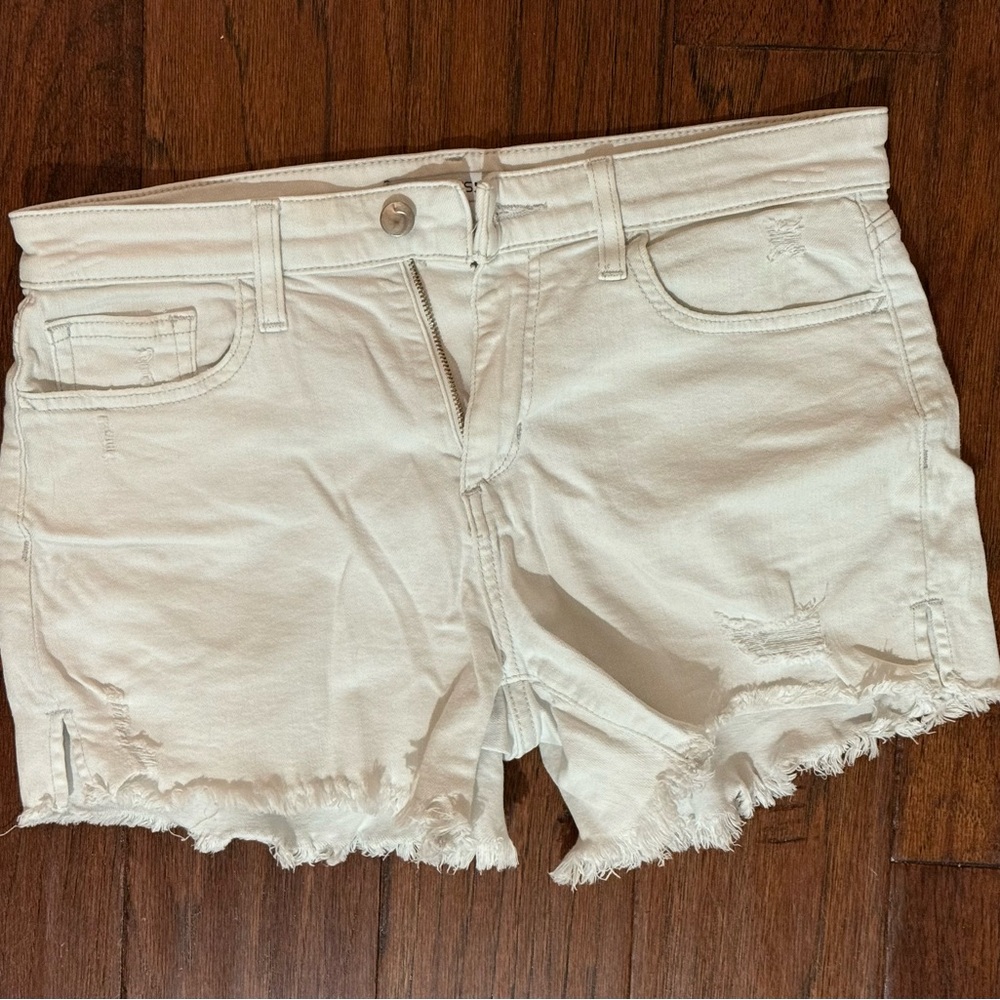 Joe’s Women's white Distressed Denim Shorts size 28